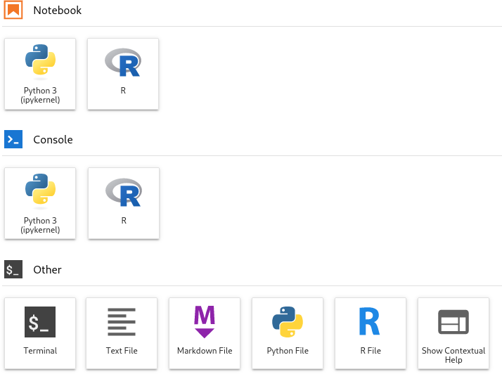 Screenshot of Jupyter Lab launcher with Matlab available.
